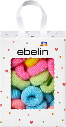 ebelin Haargummis in Box, bunt, 40 St