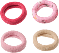 Haargummis in Box, Rot, Rosa, Beige, 20 St ebelin
