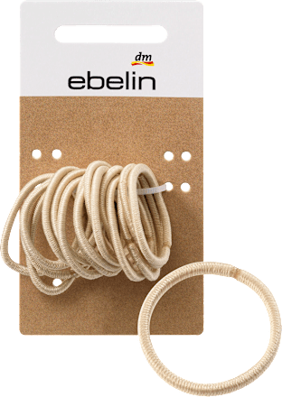 Haarelastiekjes klein/dun blond, 15 stuks
