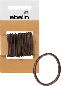 Haargummis klein/dünn braun, 15 St ebelin