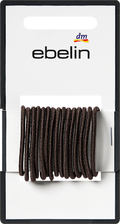 Haargummis klein dünn, braun, 15 St