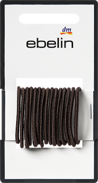 Haargummis klein dünn, braun, 15 St