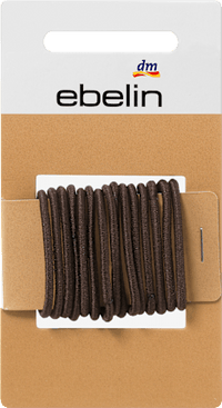 Haargummis klein/dünn braun, 15 St ebelin