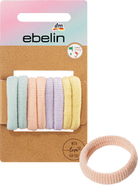 Haarelastiekjes klein zacht kleurrijk, 8 stuks