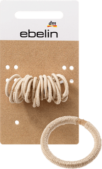 Haargummis mini blond, 18 St ebelin