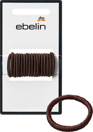 ebelin Haargummis mini, braun, 18 St