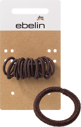 Haarelastiekjes mini bruin, 18 stuks