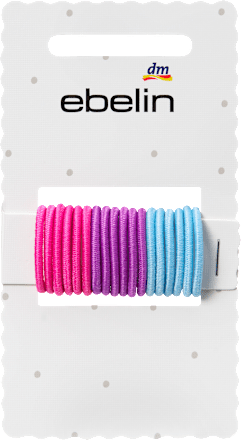 Haargummis mini, bunt, 18 St
