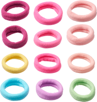 Haargummis mini, Rosa/Bunt-Mix, 12 St