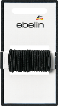 ebelin Haargummis mini, schwarz, 18 St