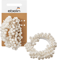 Haarelastiekjes met parels, 2 stuks