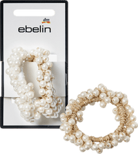ebelin Haargummis mit Perlen, 2 St