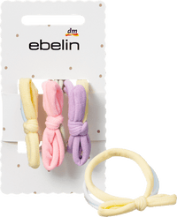 ebelin Haargummis mit Schleifen, pastellfarben, 3 St