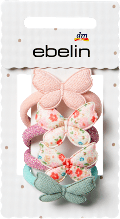 ebelin Haargummis mit Schmetterlingen, 4 St