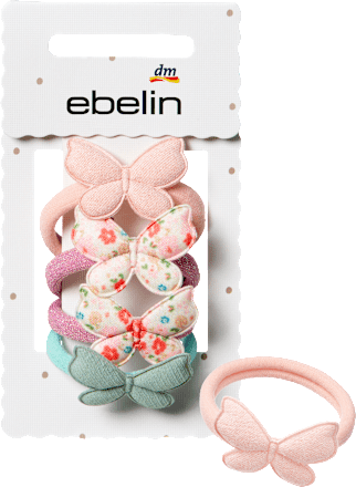 ebelin Haargummis mit Schmetterlingen, 4 St