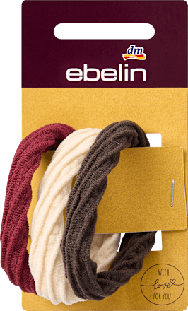 Haargummis mit Struktur, 3 St ebelin