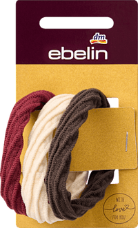 Haargummis mit Struktur, 3 St ebelin
