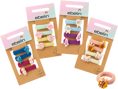 Haarelastiekjes met verschillende motieven, 4 stuks