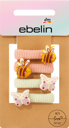 Haarelastiekjes met verschillende motieven, 4 stuks