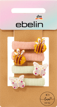 Haarelastiekjes met verschillende motieven, 4 stuks
