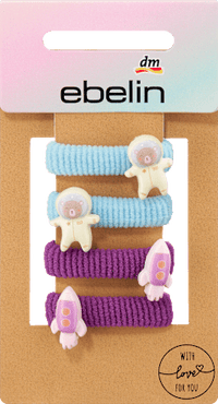 Haarelastiekjes met verschillende motieven, 4 stuks