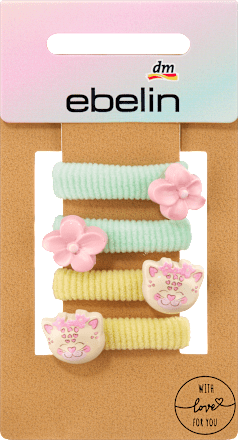 Haarelastiekjes met verschillende motieven, 4 stuks