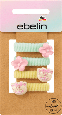 Haarelastiekjes met verschillende motieven, 4 stuks