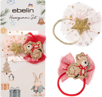 ebelin Haargummis mit Winter-Applikationen, 2 St