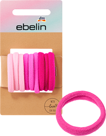 Haarelastiekjes roze mix, 9 stuks