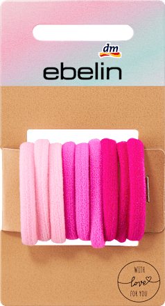 Haarelastiekjes roze mix, 9 stuks