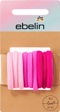 Haarelastiekjes roze mix, 9 stuks