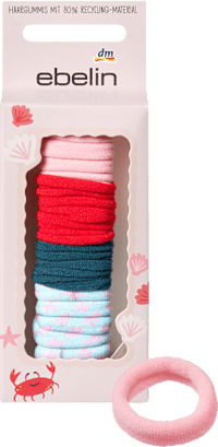 ebelin Haargummis rosa/rot/blau, 20 St