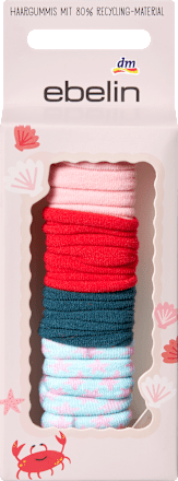 ebelin Haargummis rosa/rot/blau, 20 St