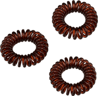 Haargummis Spirale klein braun, 4 St