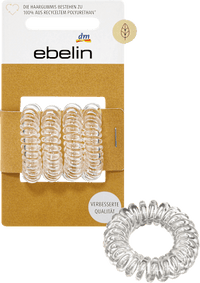 Haargummis Spirale klein transparent, 4 St