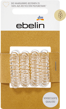 Haargummis Spirale klein transparent, 4 St
