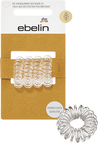 Haargummis Spirale mini transparent, 4 St
