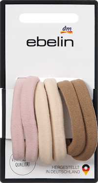 Haargummis weich, blau/rosa, 6 St