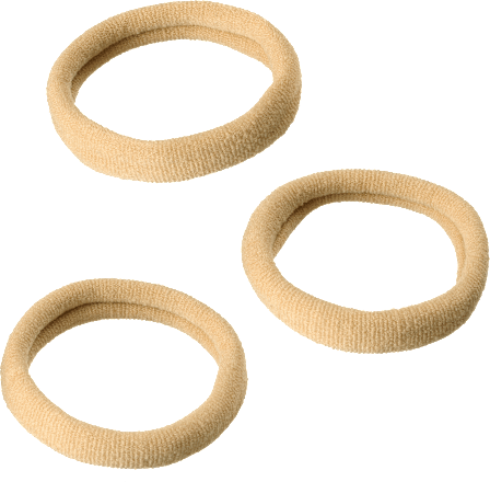 Haarelastiekjes zachtblond, 9 stuks