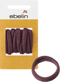 Zachte haarelastiekjes, bruin, 9 stuks