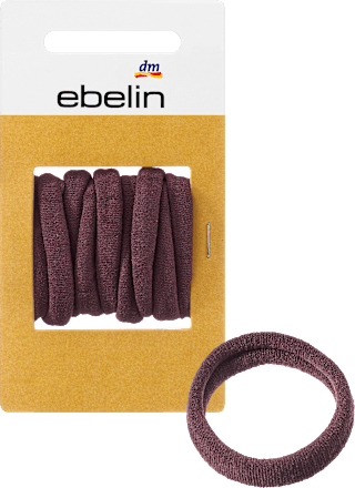 Zachte haarelastiekjes, bruin, 9 stuks