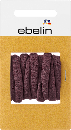 Zachte haarelastiekjes, bruin, 9 stuks