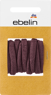Zachte haarelastiekjes, bruin, 9 stuks