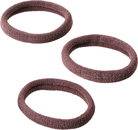 Zachte haarelastiekjes, bruin, 9 stuks