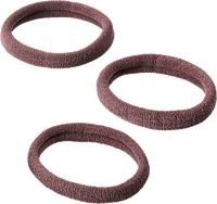 Zachte haarelastiekjes, bruin, 9 stuks