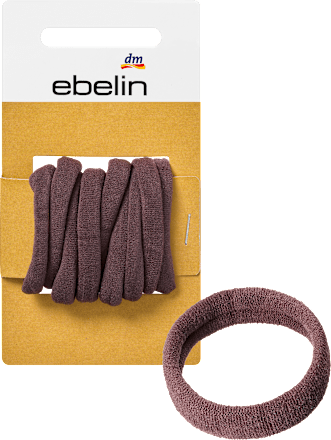 Zachte haarelastiekjes, bruin, 9 stuks