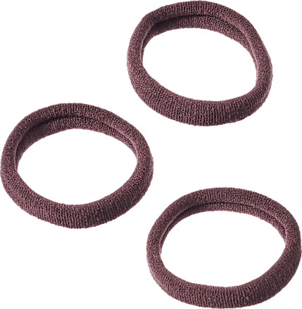 Zachte haarelastiekjes, bruin, 9 stuks
