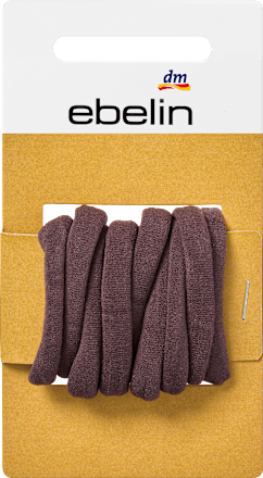 Zachte haarelastiekjes, bruin, 9 stuks