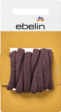 Zachte haarelastiekjes, bruin, 9 stuks