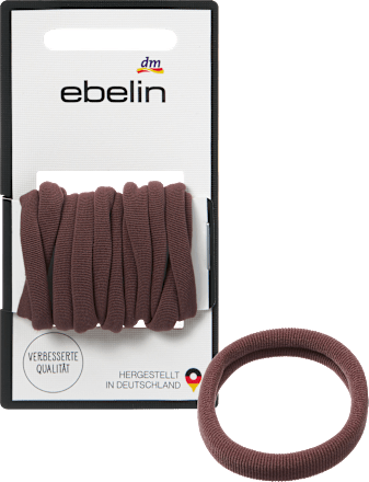 ebelin Haargummis weich, braun, 12 St